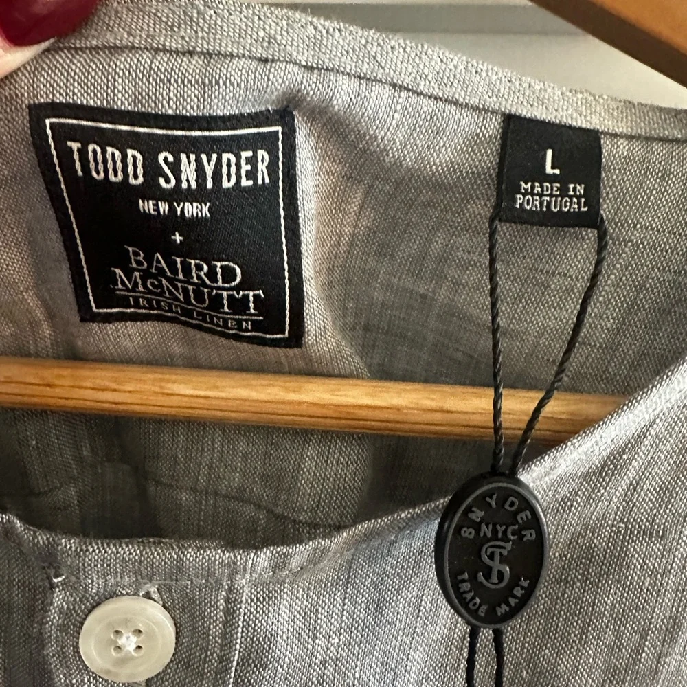 NWT Todd Snyder men’s linen tunic top - Picture 8 of 11